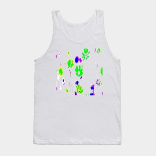 Green flowes pattern Tank Top